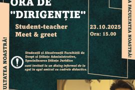 Ora de "dirigentie" - Student-teacher Meet & greet - DREPT 2025 