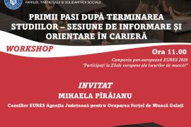 PRIMII PASI DUPĂ TERMINAREA  STUDIILOR – SESIUNE DE INFORMARE ȘI ORIENTARE ÎN CARIERĂ Workshop