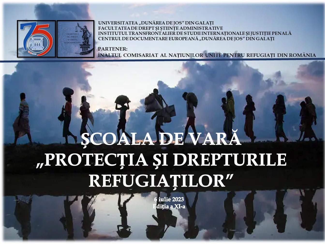 Afis Scoala de vara Protectia si drepturile refugiatilor 2023