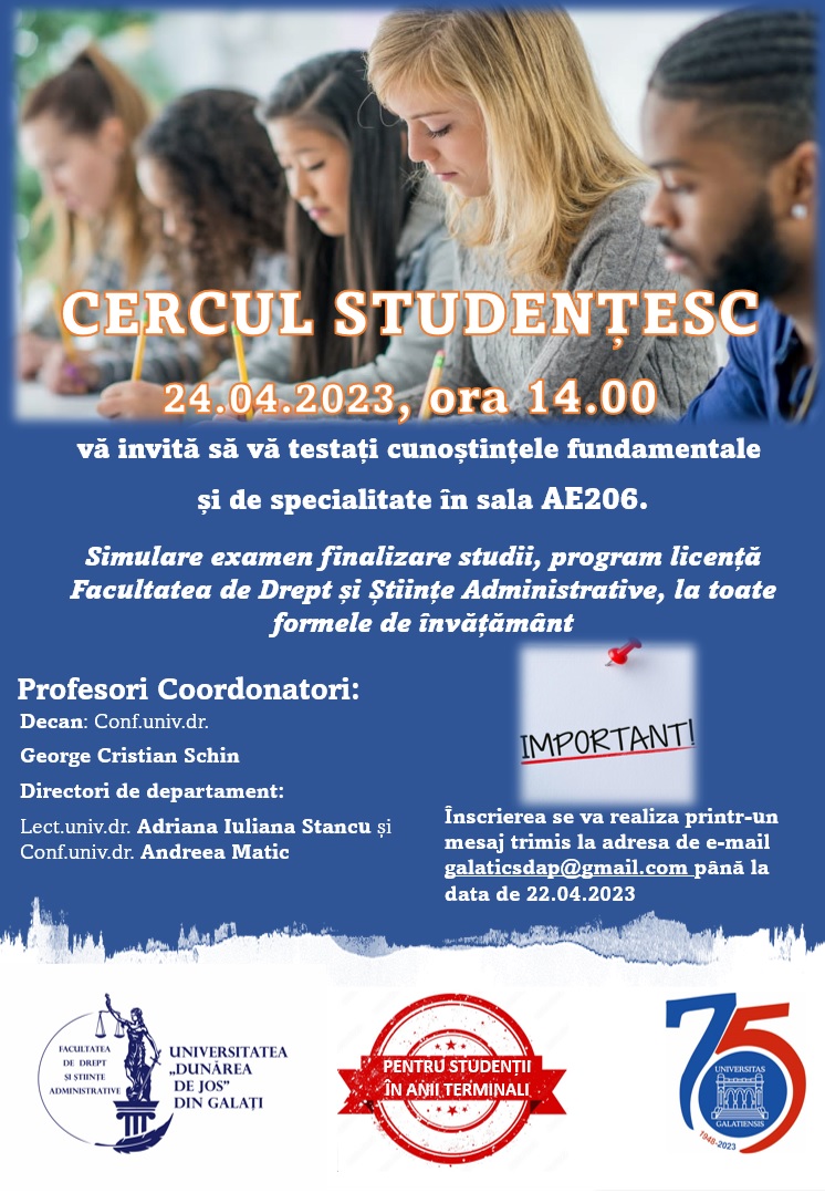 cerc studentesc simulare licenta