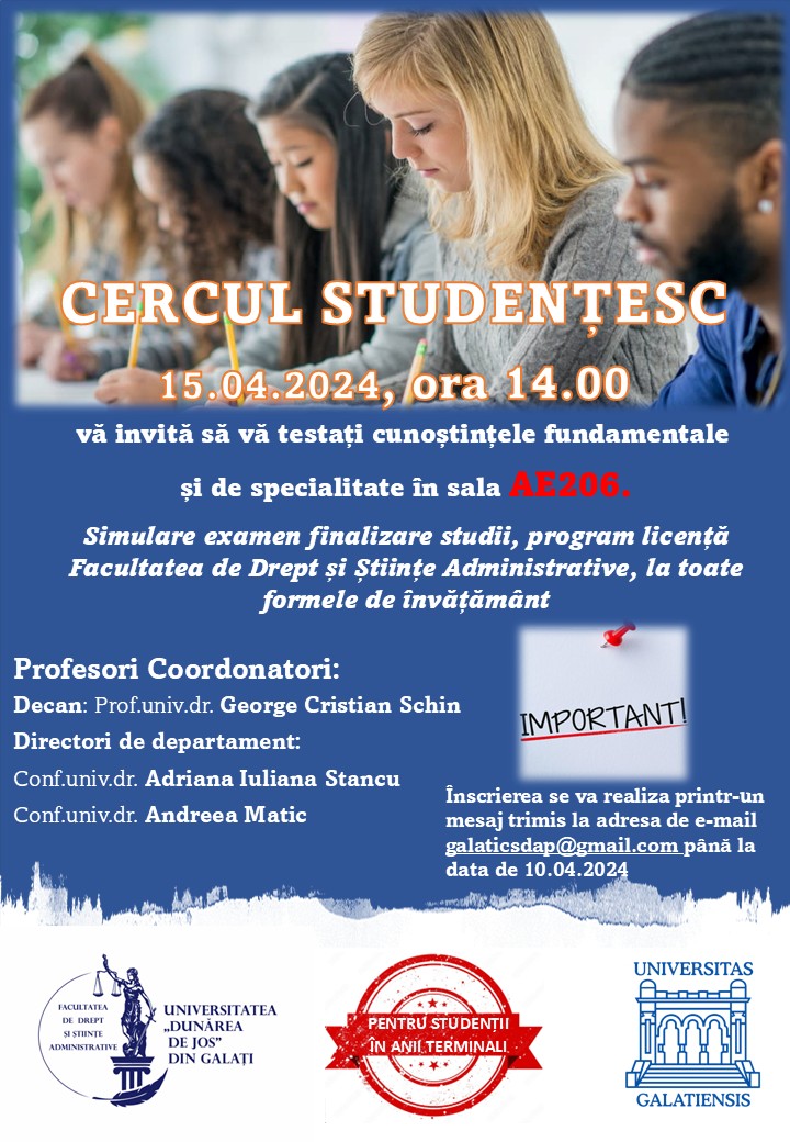 cerc studentesc simulare licenta 24